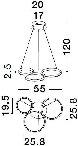 NOVALUCE 9248115 MAGNUS Modern Led Függesztett Lámpa LED IP20