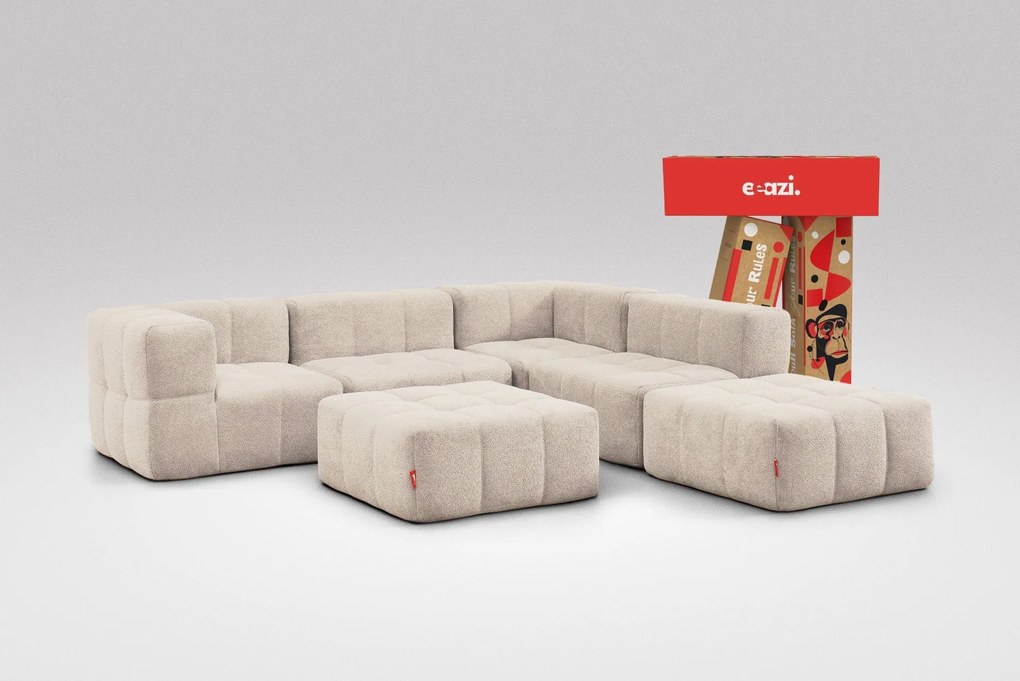 6 Teiliges Modulares Sofa – Beige