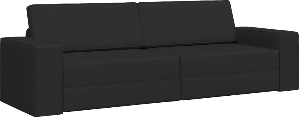 vidaXL Kanapéágy 200cm Fekete szövet