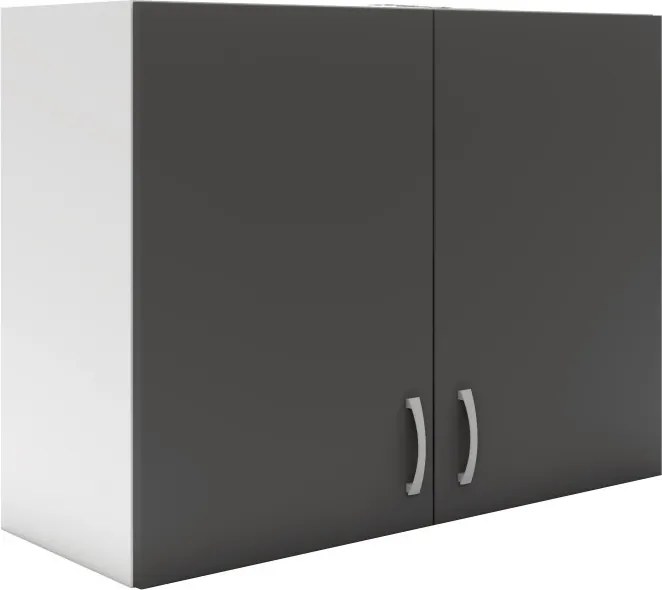 Benita 2 ajtós Felső konyhaszekrény Antracit-Fehér 80x30x60 cm