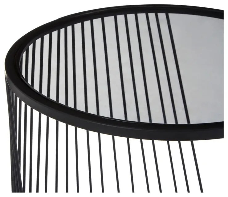 Kerek tárolóasztal szett üveg asztallappal 2 db-os Trento – Premier Housewares