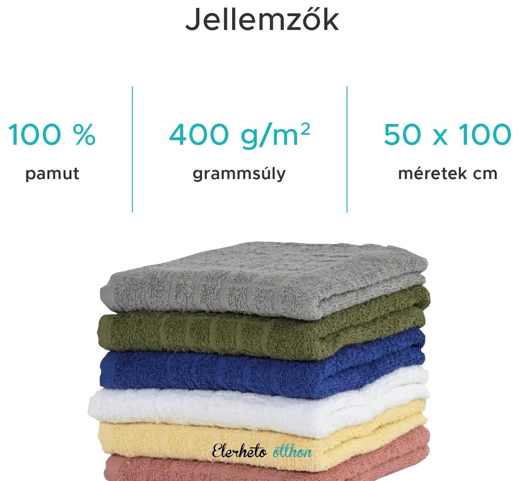 SOFT törölköző 50 x 100 cm fehér, 100% pamut