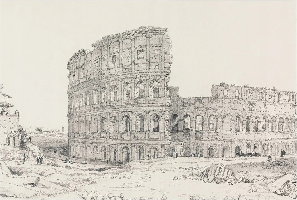 Fotótapéta Flizelin Dekoratív tapéta Régi romok 104x70 Ragasztó