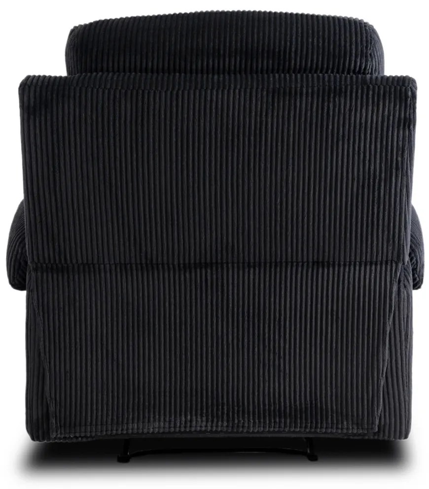 TV és Relaxfotel Fekete Kordbársony Szövettel. TORRES