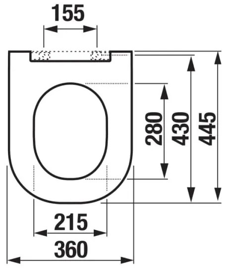 JIKA H8917150000631 - MIO duroplast WC ülőke, fehér