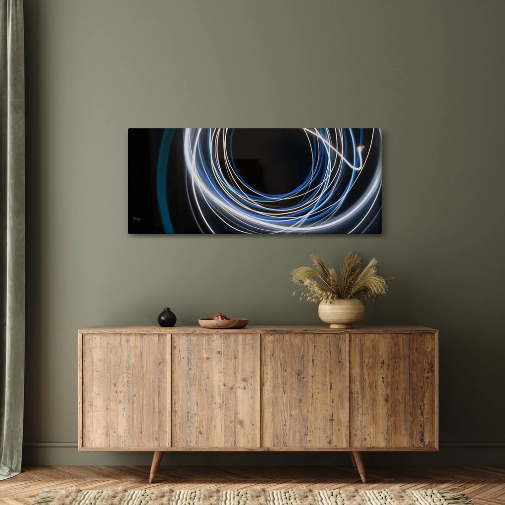 Kék vonalak képe (120x50 cm)