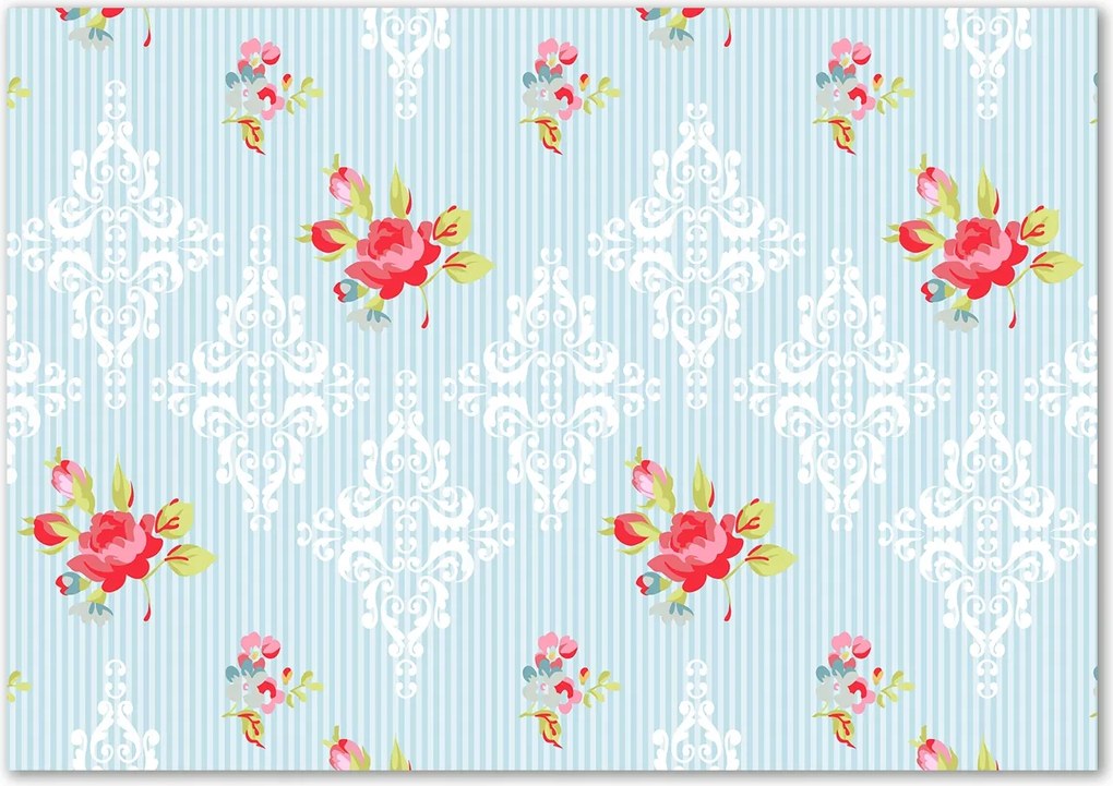 Üveg falpanel Rózsák és díszek Ragasztó Ingyenes