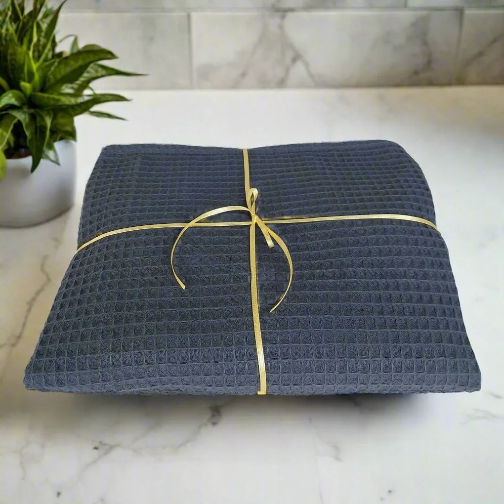 Nagy Strandtörölköző Szaunához Medencéhez 200x70cm, Pamut Antracit