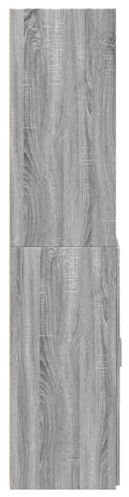 szürke sonoma színű szerelt fa magasszekrény 70 x 42,5 x 185 cm