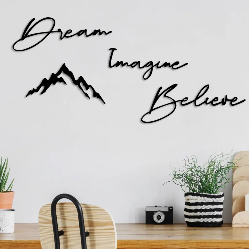 Dream fém fali dekoráció, 47×16 cm