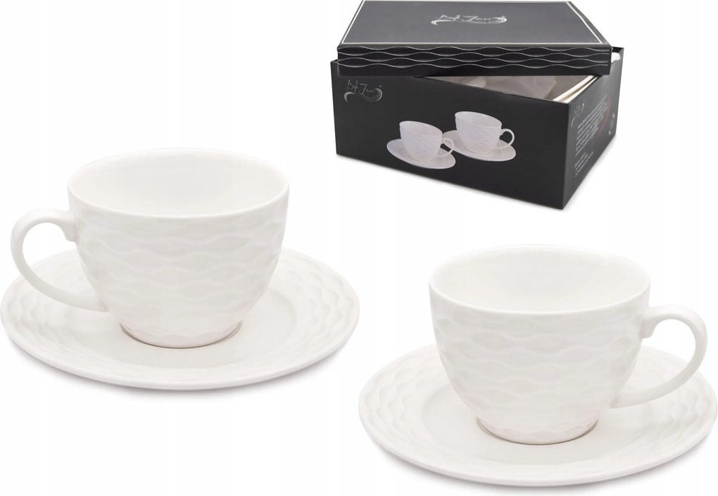 Kávéscsésze Szett 2 Személyes Bella Fiore Porcelán Csészealjjal
