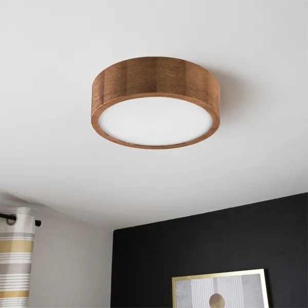 Brilagi - LED mennyezeti lámpa CARVALHO 1xE27/15W/230V tölgy-cseresznye átm. 27 cm