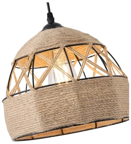 Csillár zsinóron 1xE27/15W/230V bézs