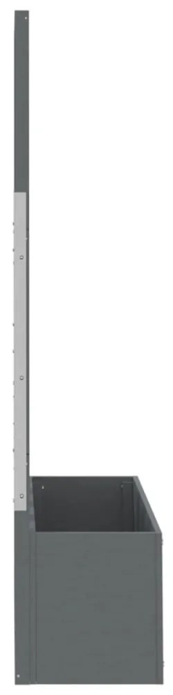 2 db szürke WPC rácsos ültetőláda 65 x 33 x 135 cm