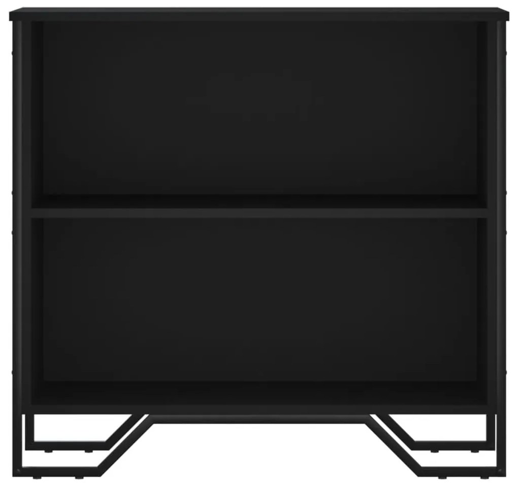 fekete szerelt fa könyvszekrény 80 x 31 x 74,5 cm