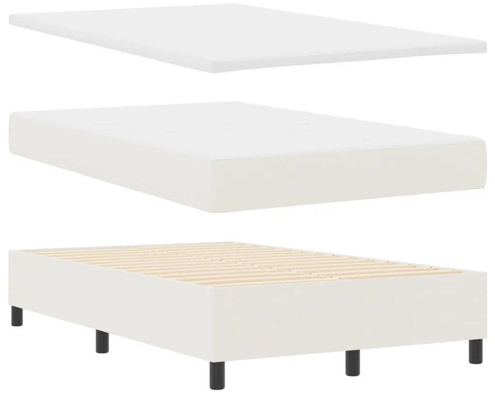 Box Spring Ágy matraccal és LED világítással 120x200 cm Bársonyos Szövet