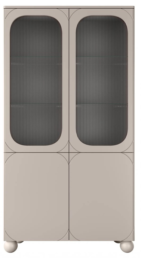 Sonatia II kétajtós vitrin 100 cm - kasmír