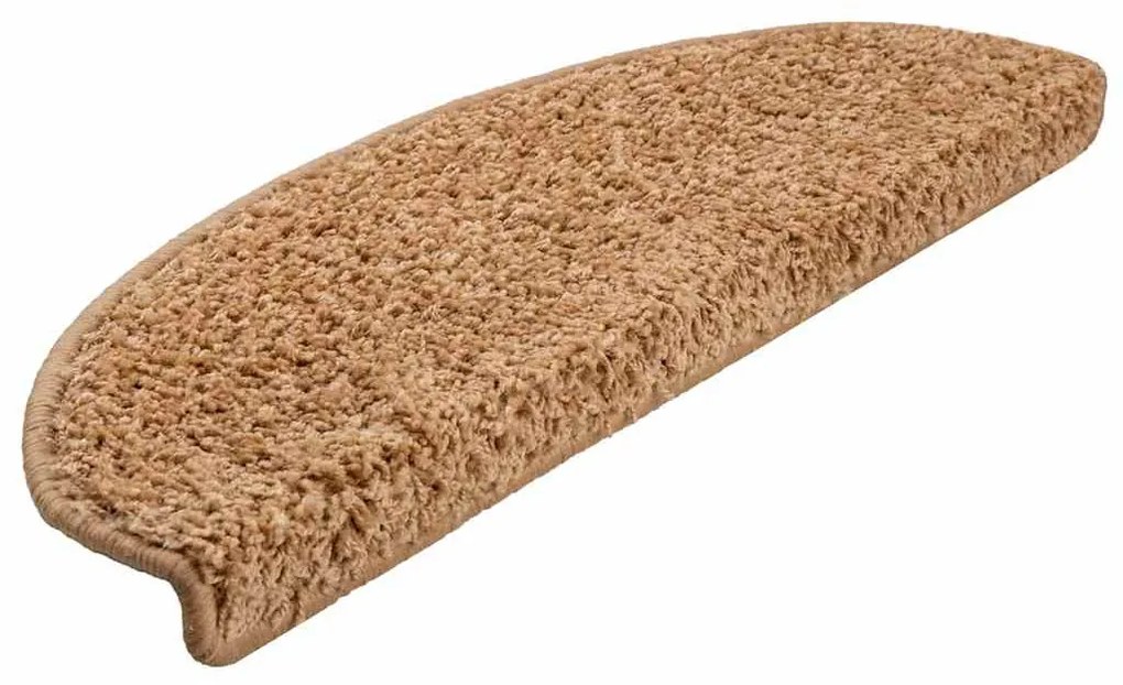 20 db bézs színű, félkör alakú lépcsőszőnyeg 65 x 21 x 4 cm, nagy