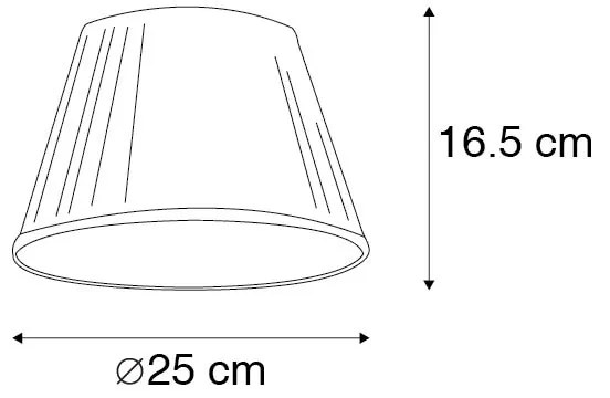 Redőnyös lámpabúra fehér 25/16,5 cm