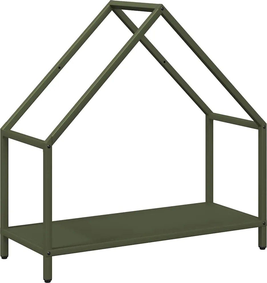 vidaXL olívazöld hidegen hengerelt acél tűzifatároló 60x25x60 cm