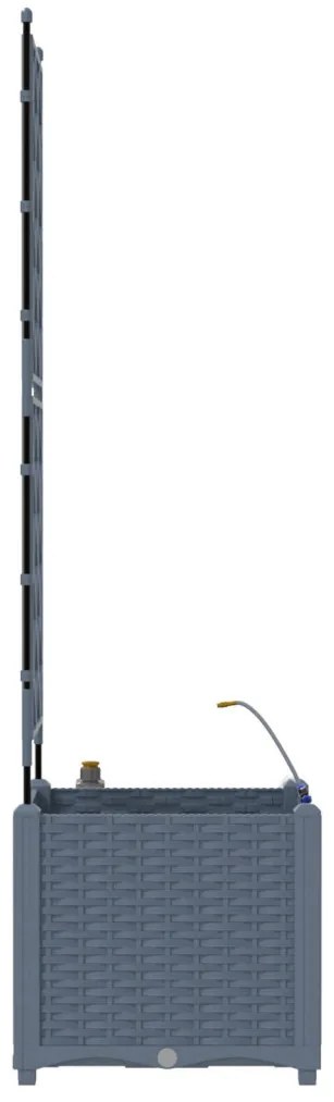 Kerti ültetők Világosszürke 40 x 40 x 142 cm Acél