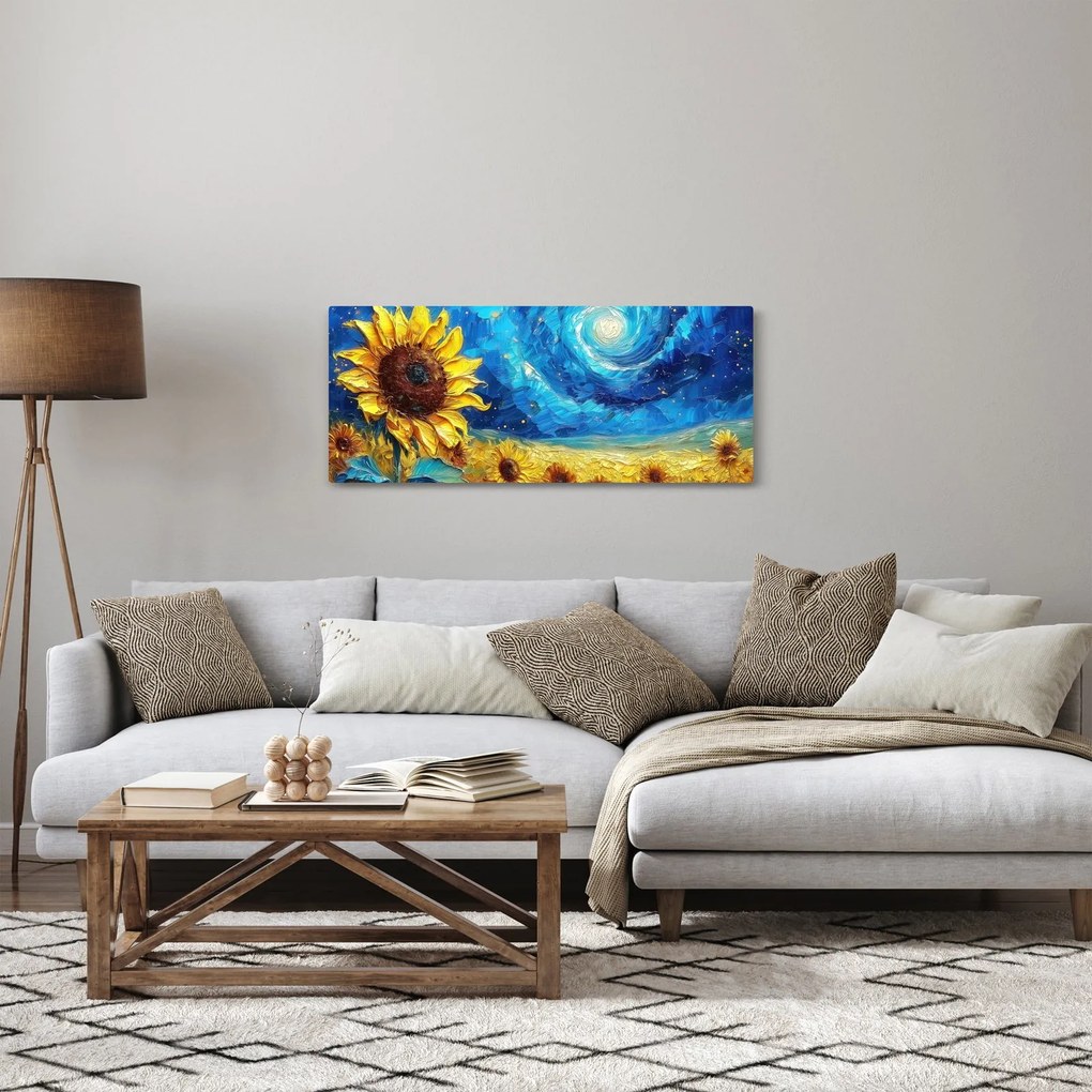 Kép - Festés napraforgó (120x50 cm)