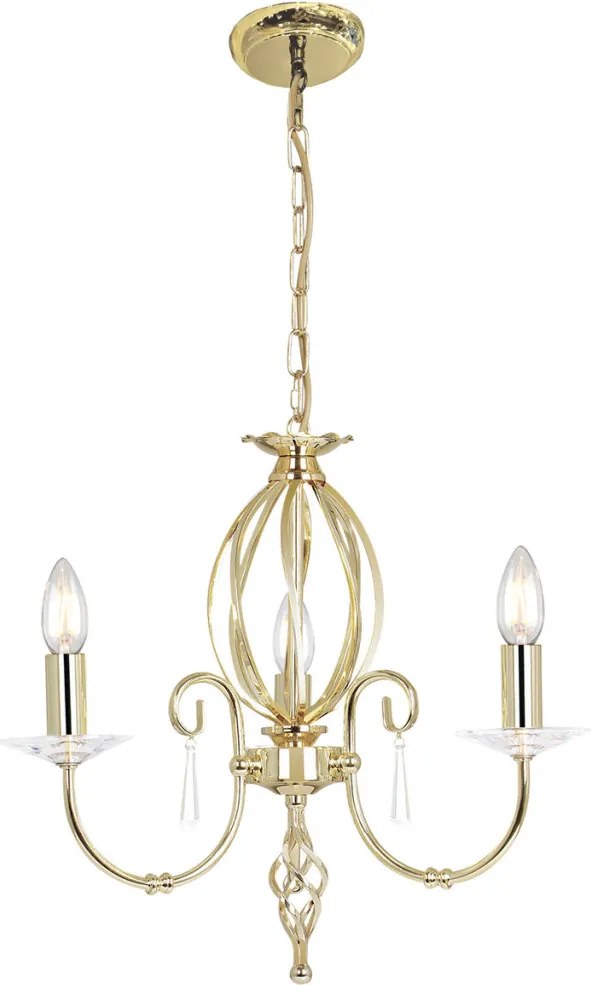 Elstead Lighting AEGEAN AG3-POL-BRASS Csillár 3x60W/E14