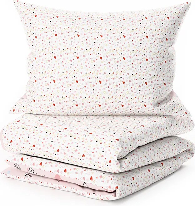 Krepp kiságy ágyneműhuzat Renforcé LOVITA rózsaszín Ágyneműhuzat mérete: 45 x 65 cm | 90 x 140 cm