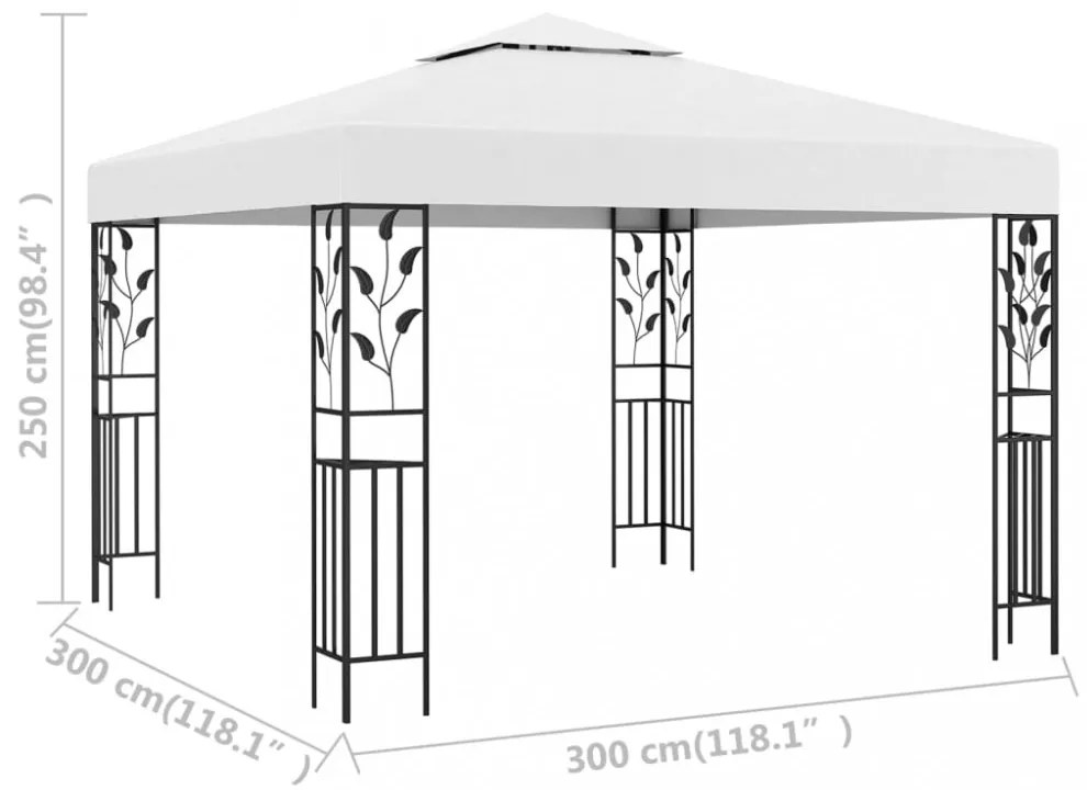fehér pavilon 3 x 3 m 180 g/m²