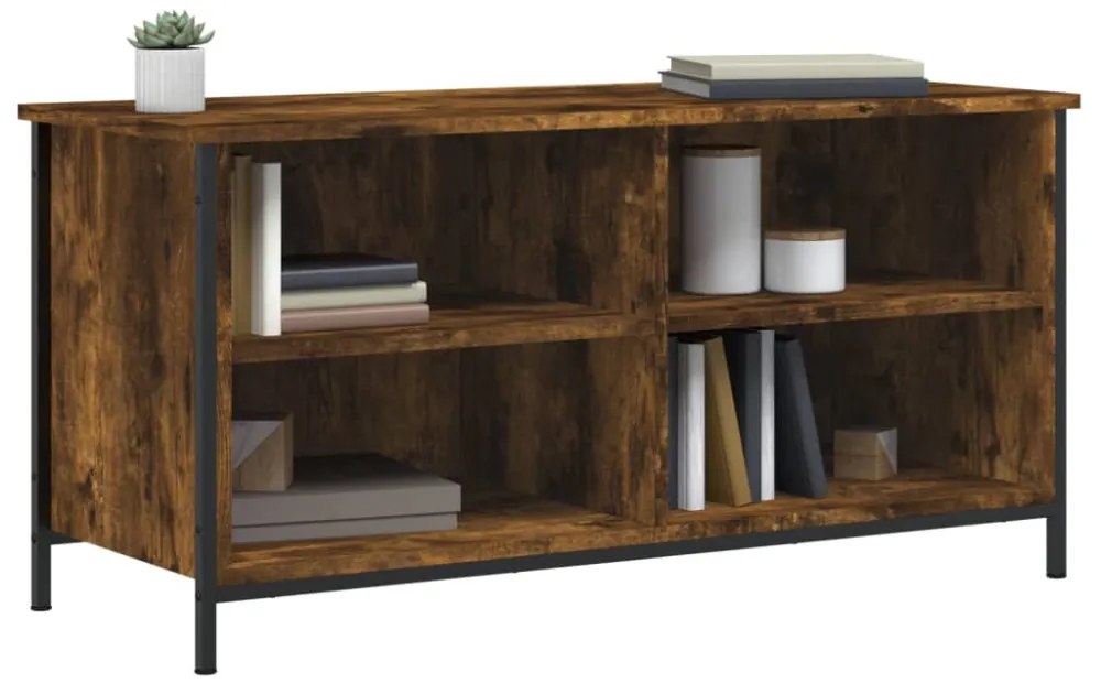 füstös tölgy színű szerelt fa TV-szekrény 100x40x50 cm