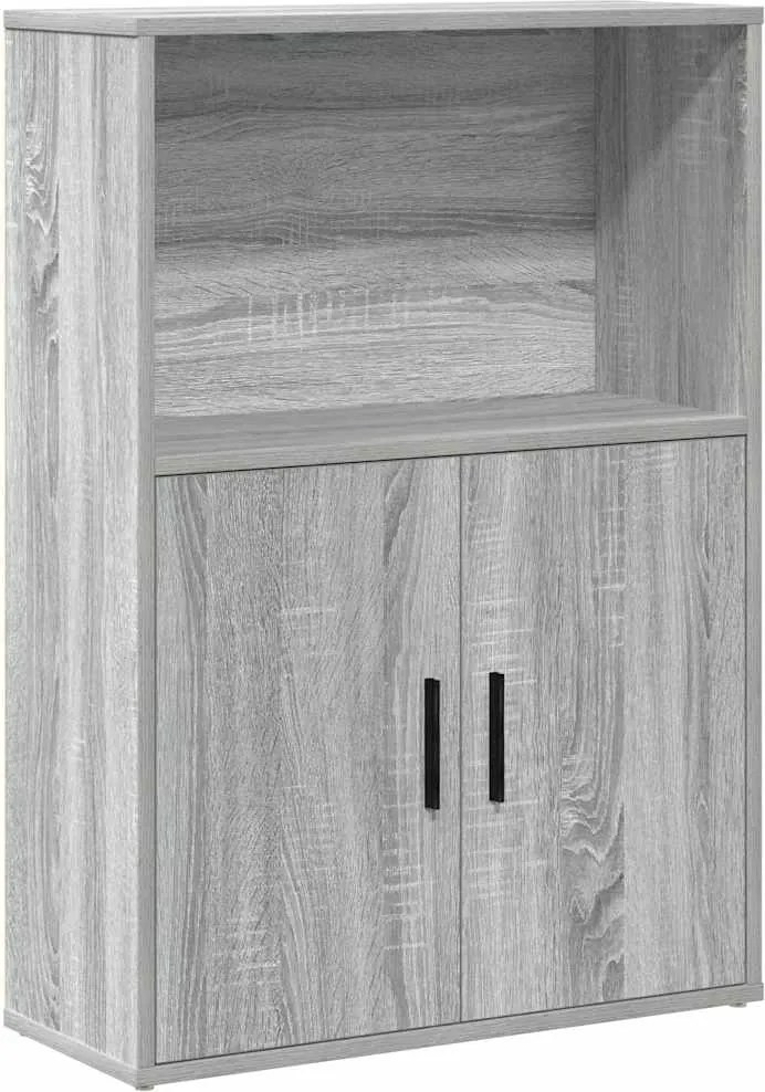 vidaXL szürke sonoma színű szerelt fa könyvespolc 60x24x85 cm