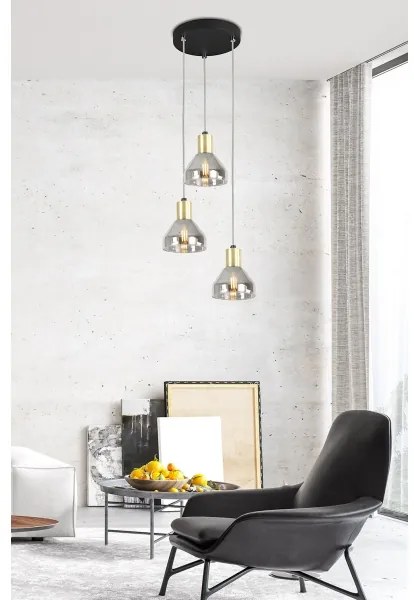 Csillár zsinóron GREGORY 3xE14/40W/230V