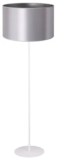 Duolla - Állólámpa CANNES 1xE27/15W/230V átm. 45 cm ezüst/fehér