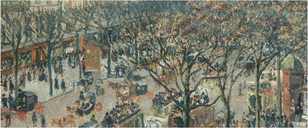 Kép - Camille Pissarro, Boulevard des Italiens, Morning, Sunlight, reprodukciók (120x50 cm)