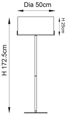 Endon 72634 - Állólámpa HAYFIELD 1xE27/40W/230V barna/szürke