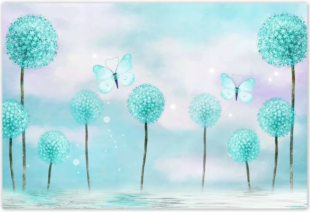 Poszterek 185x125 Pillangók Türkiz világ