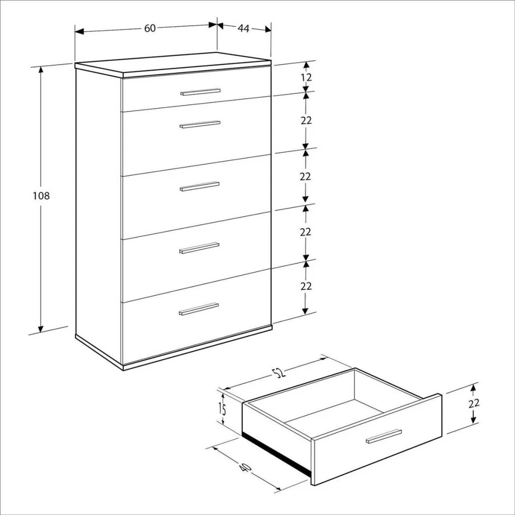 Komód, 60 cm – Sfn-550-Oo-1