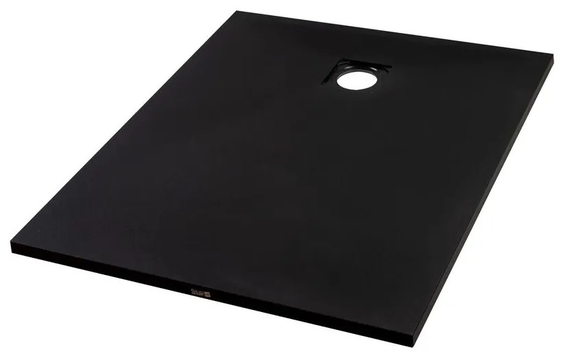 Cagliari Black 80x100x2,6 cm szögletes, SMC zuhanytálca szifonnal
