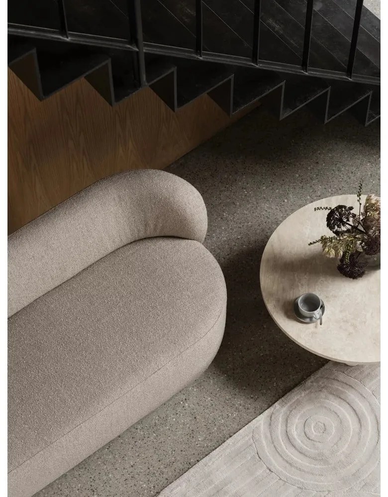 Bézs kő kerek dohányzóasztal ø 75 cm Volos – Blomus