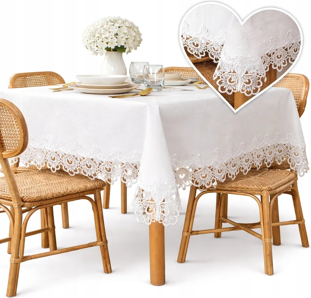 Fehér Abrosz karácsonyra foltálló gipiura 80x140 téglalap alakú karácsonyi