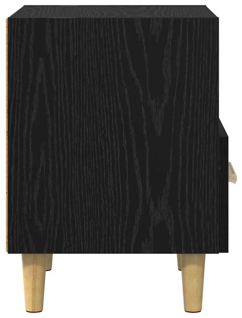 Éjjeliszekrény 2 pcs Musta tammi 40 x 35 x 47.5 cm Faanyag
