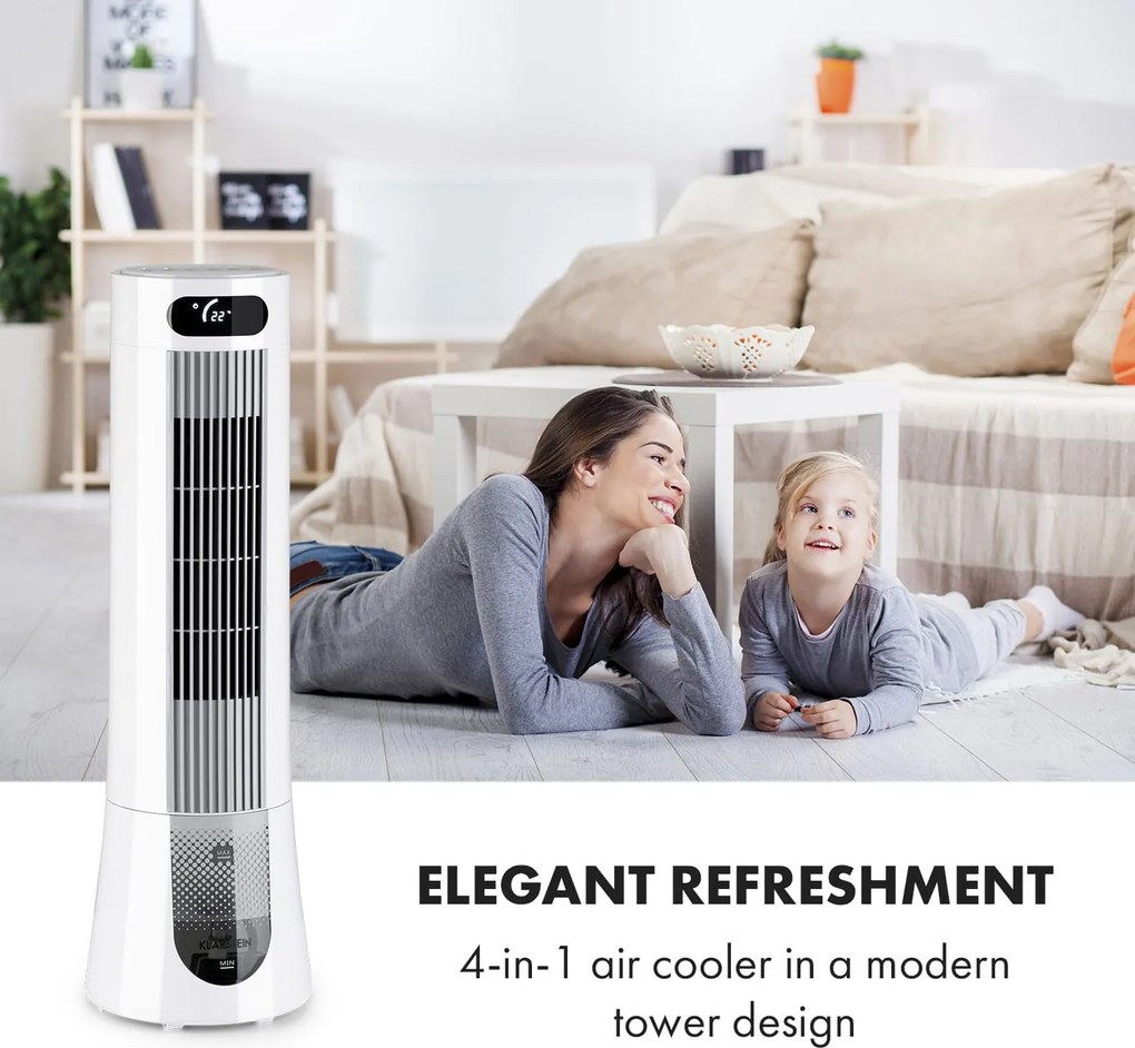 Klarstein Skyscraper Frost, léghűtő, 45 W, 7 liter, 2 hordozható