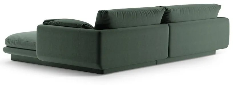 Sötétzöld sarokkanapé (bal oldali) Torino – Micadoni Home