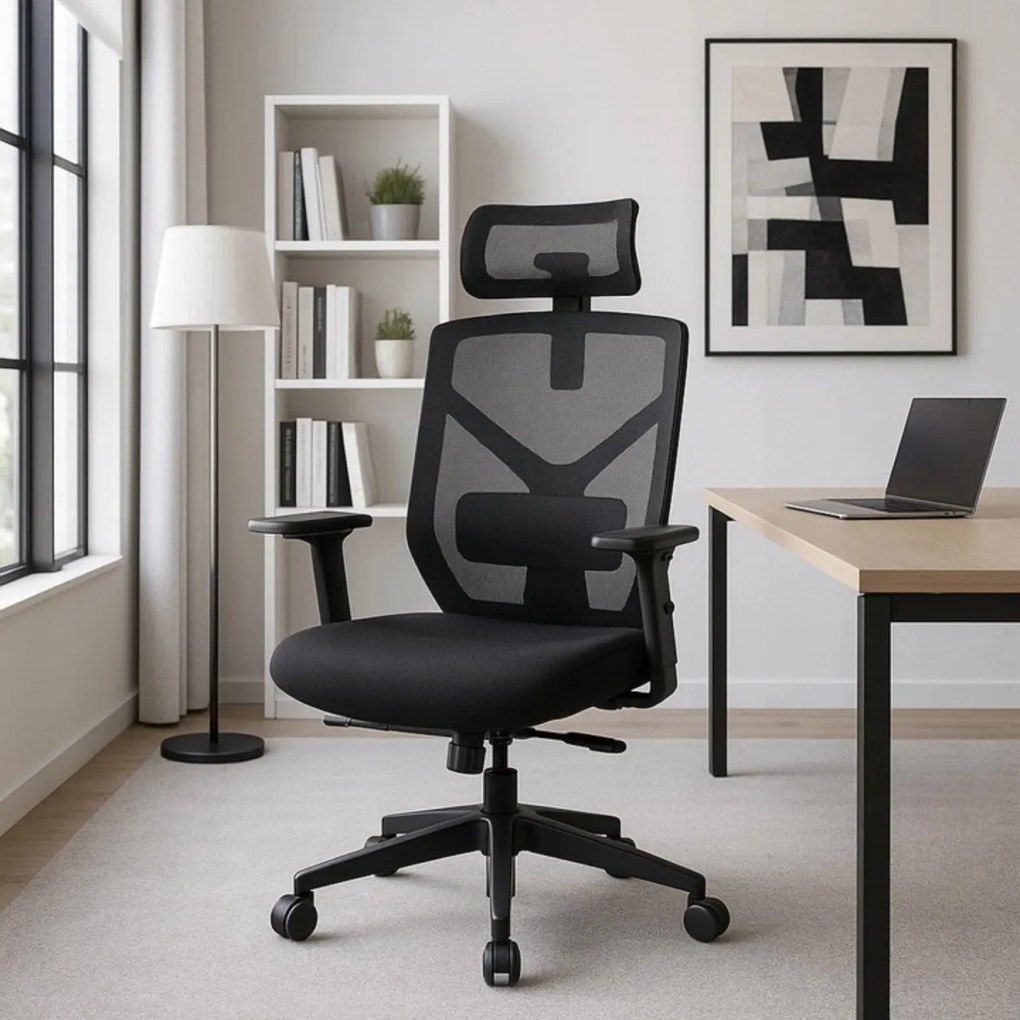 Forgószék ergonomikus fekete. BENTO