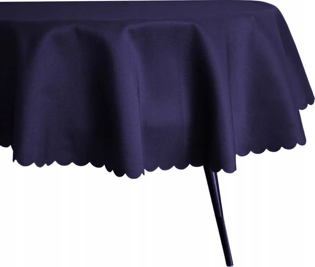 Abrosz Foltálló Ovális 110X210 CM Sötétkék Lenvászon Szerkezet Ovális Asztal Karácsony