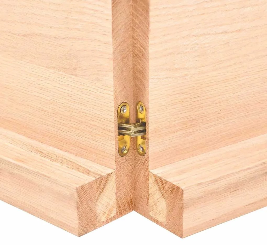 kezeletlen tömör fa fürdőszobai pult 180x60x(2-6) cm