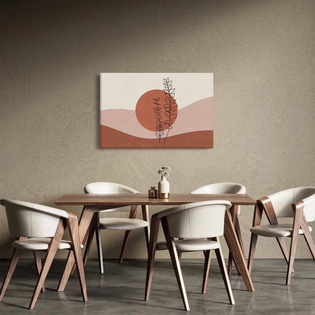 Kép - Boho levelek N⁰1 (90x60 cm)