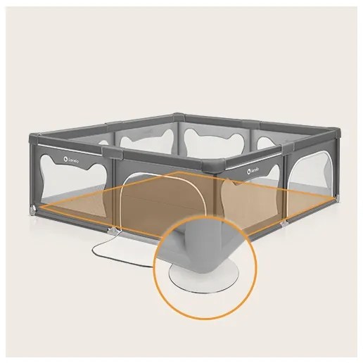 Lionelo - WILLOW XL játszókeret, szürke