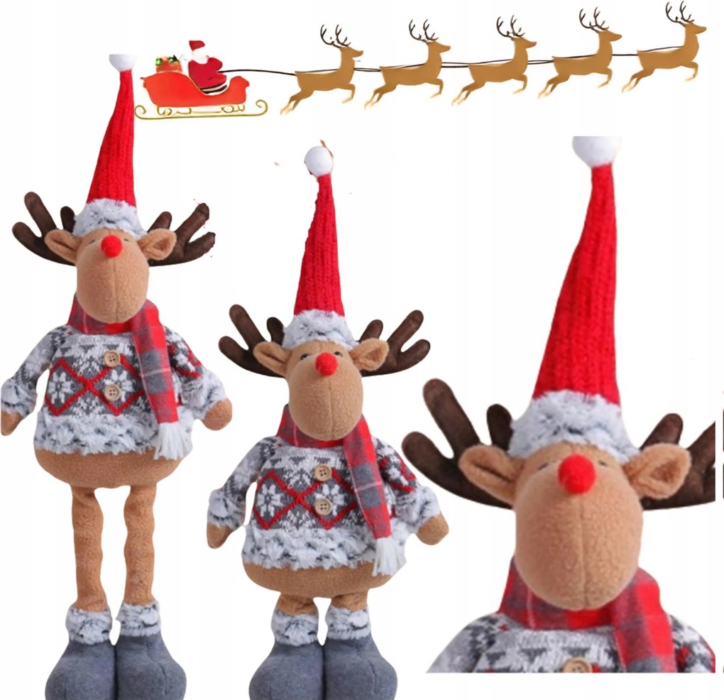 Karácsonyi Manó Nagy Teleszkópos Manó Magas Rénszarvas Állítható