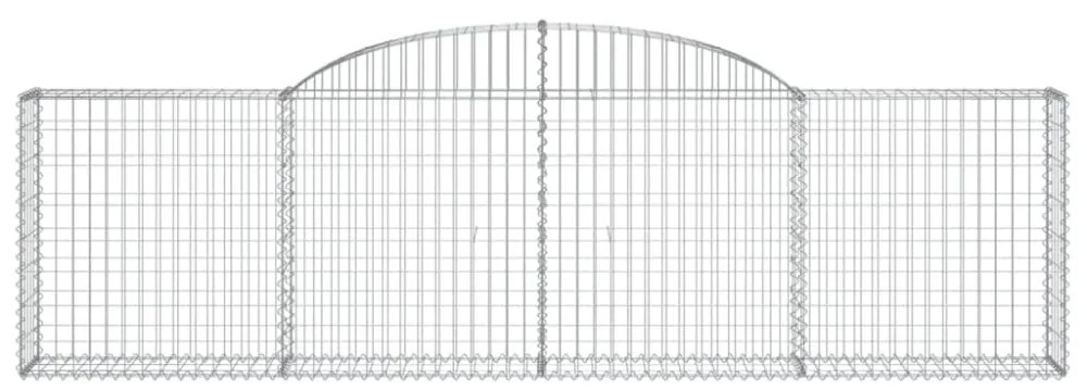9 db íves horganyzott vas gabion kosár 300x30x80/100 cm